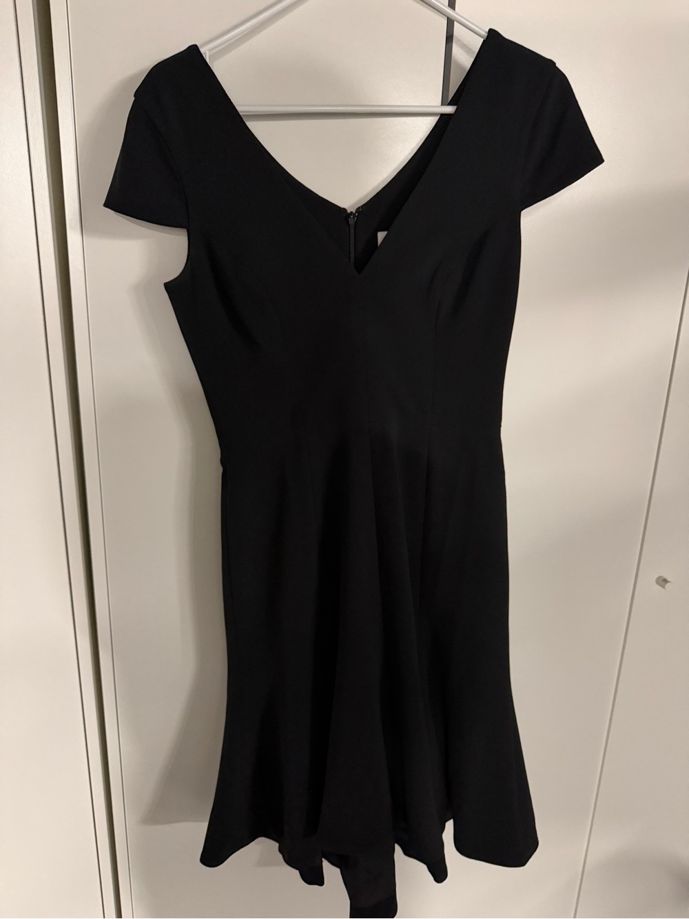 Dress the Population Black V-Neck Fit & Flare Dress